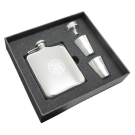 Kempton Engraved Hip Flask Gift Set