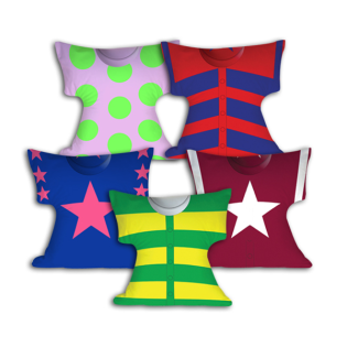 Owner/ Jockey/Trainer Colours Shirt Cushions 