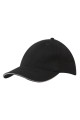 Brushed Heavy Cotton Embroidered Cap With Sandwich Trim