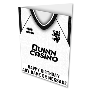 Dundee Utd Personalised Greeting Card Away Shirt 2025-26
