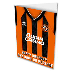 Dundee Utd Personalised Greeting Card Home Shirt 2025-26
