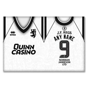 Dundee Utd Personalised Aluminium Wall Art - Away Shirt 2025-26