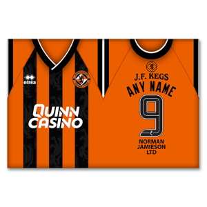 Dundee Utd Personalised Aluminium Wall Art - Home Shirt 2025-26